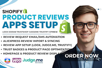setup shopify product reviews loox doran trustshop judgeme trustify apps setup