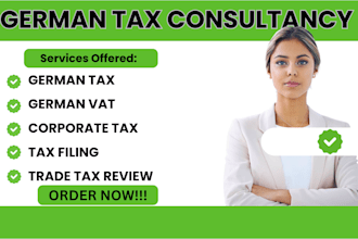 handle german tax, vat return, bookkeeping, income tax