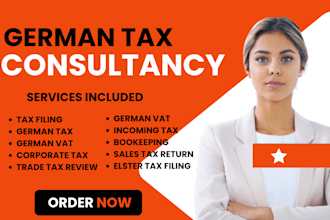 handle german tax, vat return, bookkeeping, income tax