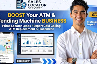 provide vending machine locator leads cold calling atm replacement