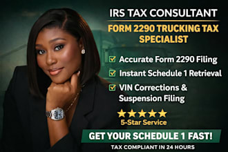 be your irs tax consultant for form 2290 trucking tax
