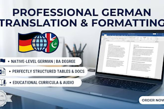 translate and format your german documents professionally in word