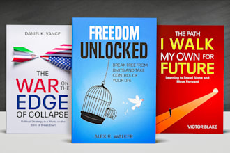 create non fiction book cover design for amazon KDP
