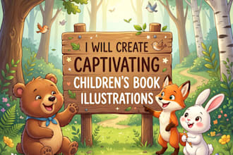 create lovely children book illustrations kid story illustration book formatting