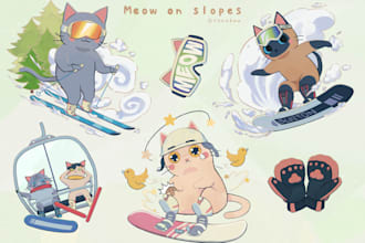 design custom stickers pack for you