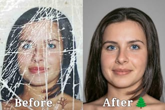 restore, fix blurry damaged photos, enhance, colorize in HD quality
