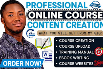 create online course content for coaches, consultants, and educator