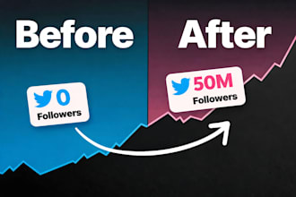 grow your twitter x account to reach 50m organic followers and x engagement