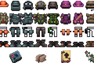 design custom pixel art sprites 16x16 32x32 for minecraft mods and indie games