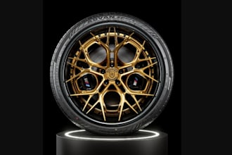 design 3d alloy wheel renders with clean lighting, depth,premium visual presence