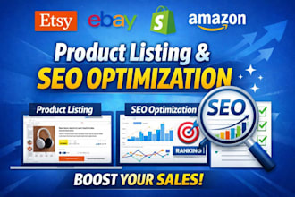 ebay lister etsy digital product upload shopify product listing amazon listing