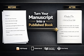 design format your poetry book, ebook manuscript or paperback for kdp publishing