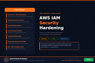 set up and harden your AWS iam users roles and security policies