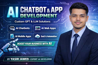 develop ai chatbot, ai web app, ai mobile app and custom gpt solutions