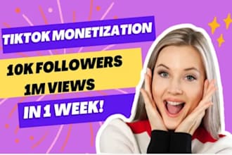manage tiktok promotion, grow tiktok and tiktok monetization