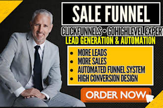 build clickfunnels sales funnel, gohighlevel landing page, ghl funnel expert