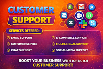 provide customer service for ecommerce shopify via email and live chat support