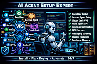 install fix openclaw bot hermes ai agent multi agent mvp claude code vps server
