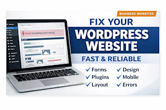 fix wordpress errors, bugs, forms and layout issues
