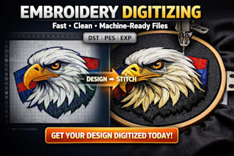 do embroidery digitizing logo digitizing dst pes 3d puff embroidery