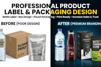 do product label design clean bottle label design and packaging design