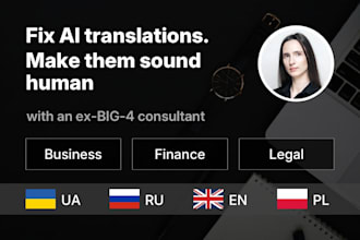 fix and polish ai and machine translations to human quality