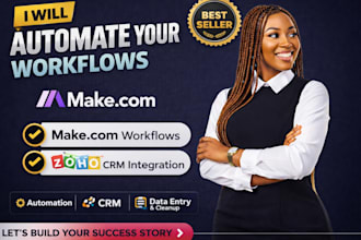 do make com automation, monday CRM, zoho crm integration, ai agent