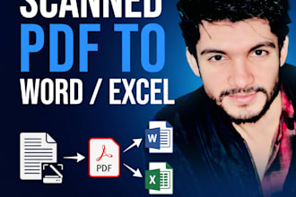 convert scanned pdf to editable word or excel manually