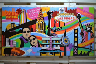 design mural wall art, street art illustration, printable wall art, graffiti art