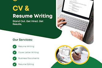 write your professional CV and cover letter