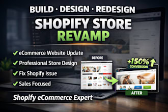 redesign shopify store revamp update shopify ecommerce website fix shopify issue