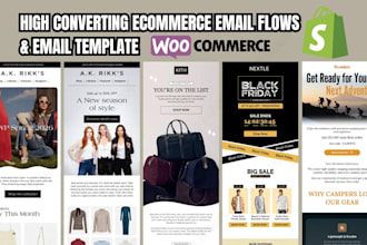 setup ecommerce email flows automation email template shopify omnisend mailchimp