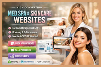 design med spa website beauty store medical spa website skincare shopify store