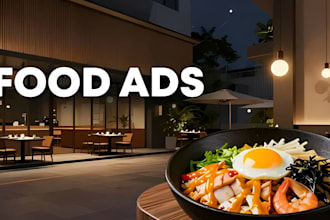create restaurant ads and food promo video for instagram tiktok and social media