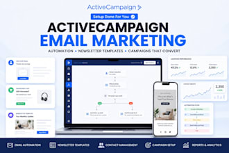 setup active campaign email marketing automation newsletter template campaign