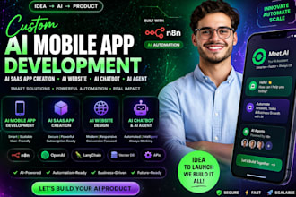 ai mobile app development, ai saas app creation, ai website ai chatbot, ai agent