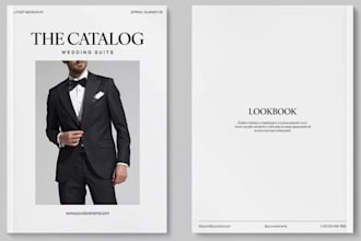 design luxury fashion apparel clothing business sales product catalog, catalogue