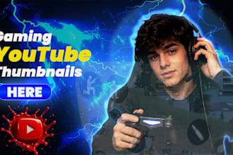 design high CTR gaming youtube thumbnails for streamers and gaming channel