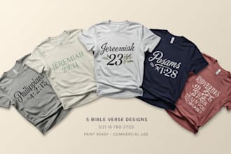 be a christian tshirt designer for your pod brand church logo or apparel