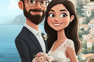 draw your couple caricature