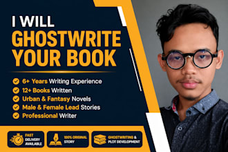 ghostwrite your fiction novel KDP ebook urban or mafia story
