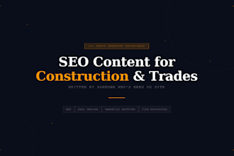 seo blog for construction and trades businesses