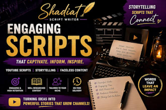 youtube scriptwriting, video script, script writer, film writing