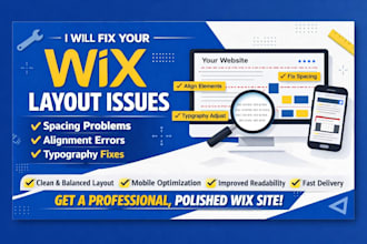 fix wix spacing, alignment and typography issues