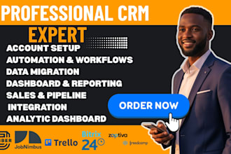 jobber jobnimbus trello bitrix24, insightly, apptivo freedcamp zap integration