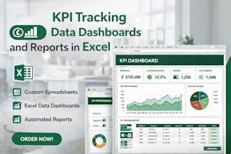 create KPI tracking charts data dashboards and reports in excel