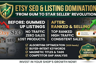 optimize etsy listings for high conversion and organic sales growth