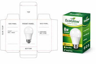 design packaging box dieline, product packaging and label design