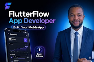 build custom mobile app using flutterflow and firebase, figma to flutterflow
