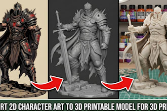 convert 2d to 3d model 3d toys images to stl for 3d printing